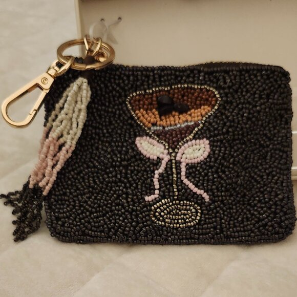 Beaded Espresso Martini Pouch / Keyholder NEW - Picture 5 of 5